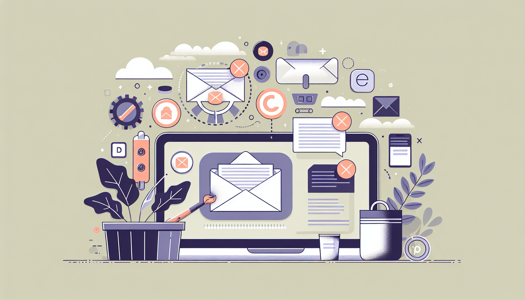 Professional illustration representing: The 15 Words That Scream 'Delete This Email'