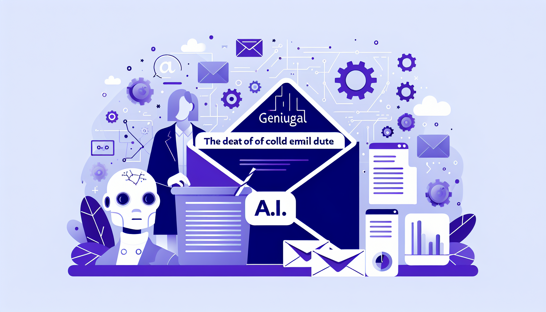 Professional illustration representing: Cold Email is Dead. AI Just Buried It.