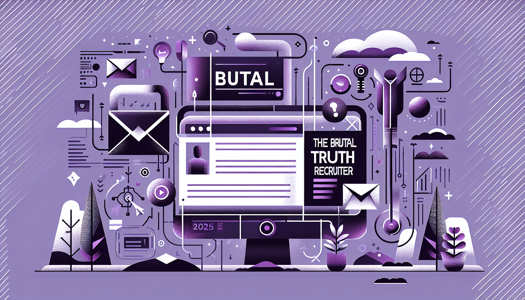 Professional illustration representing: The Brutal Truth About Recruiter Messages in 2025