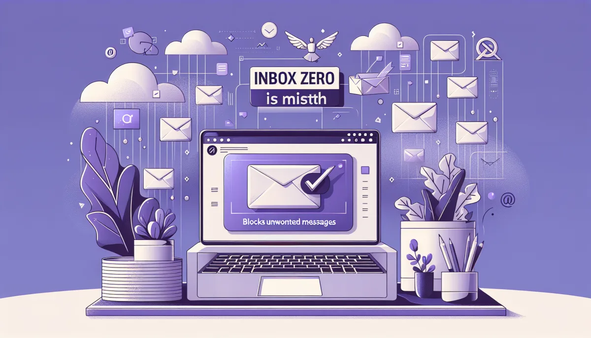Professional illustration representing: Inbox Zero is a Myth (Unless You Block LinkedIn Spam)