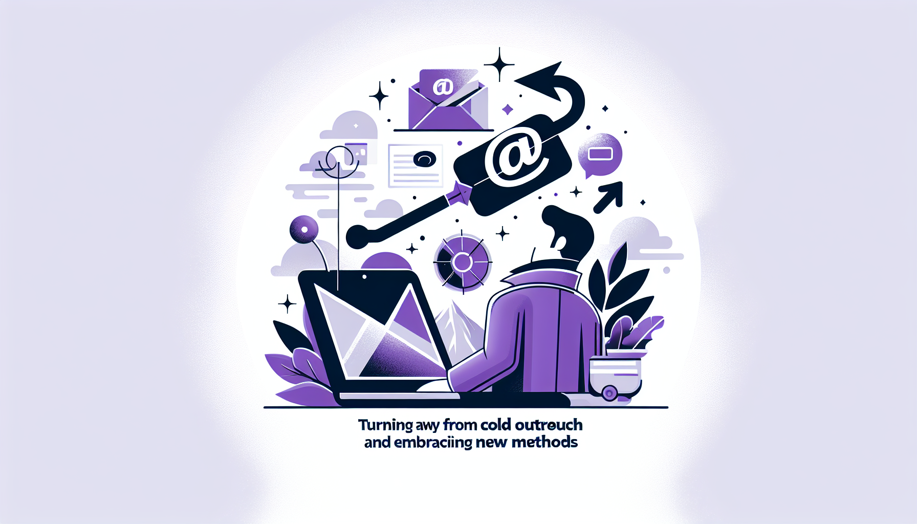 Professional illustration representing: I Stopped Reading Cold Outreach. Best Decision Ever.