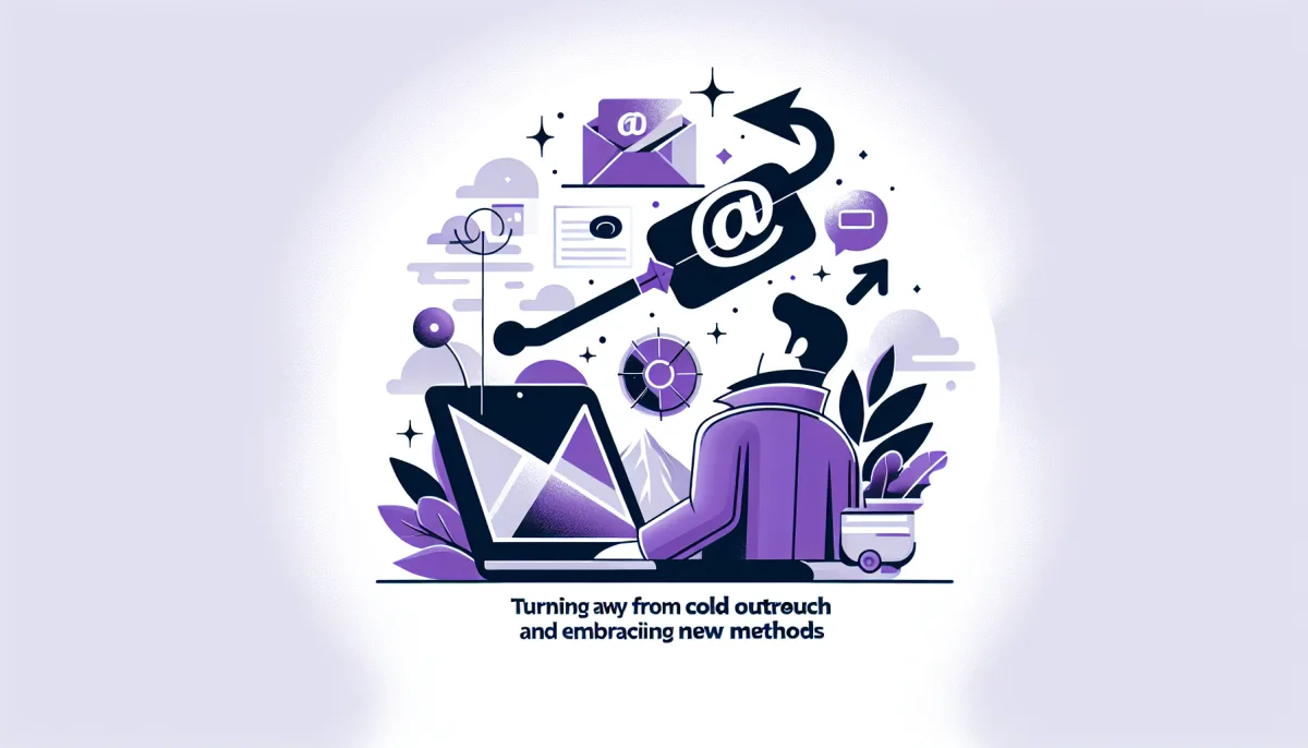 Professional illustration representing: I Stopped Reading Cold Outreach. Best Decision Ever.