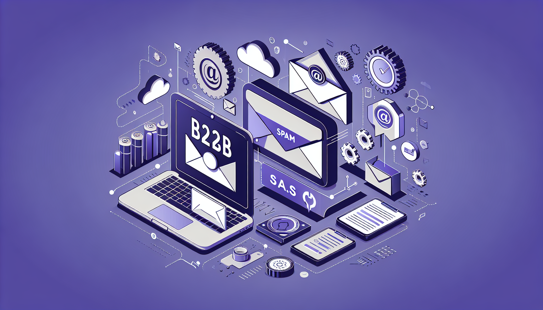 Professional illustration representing: B2B Spam? I Don't Even See Them Anymore. Here's My System.
