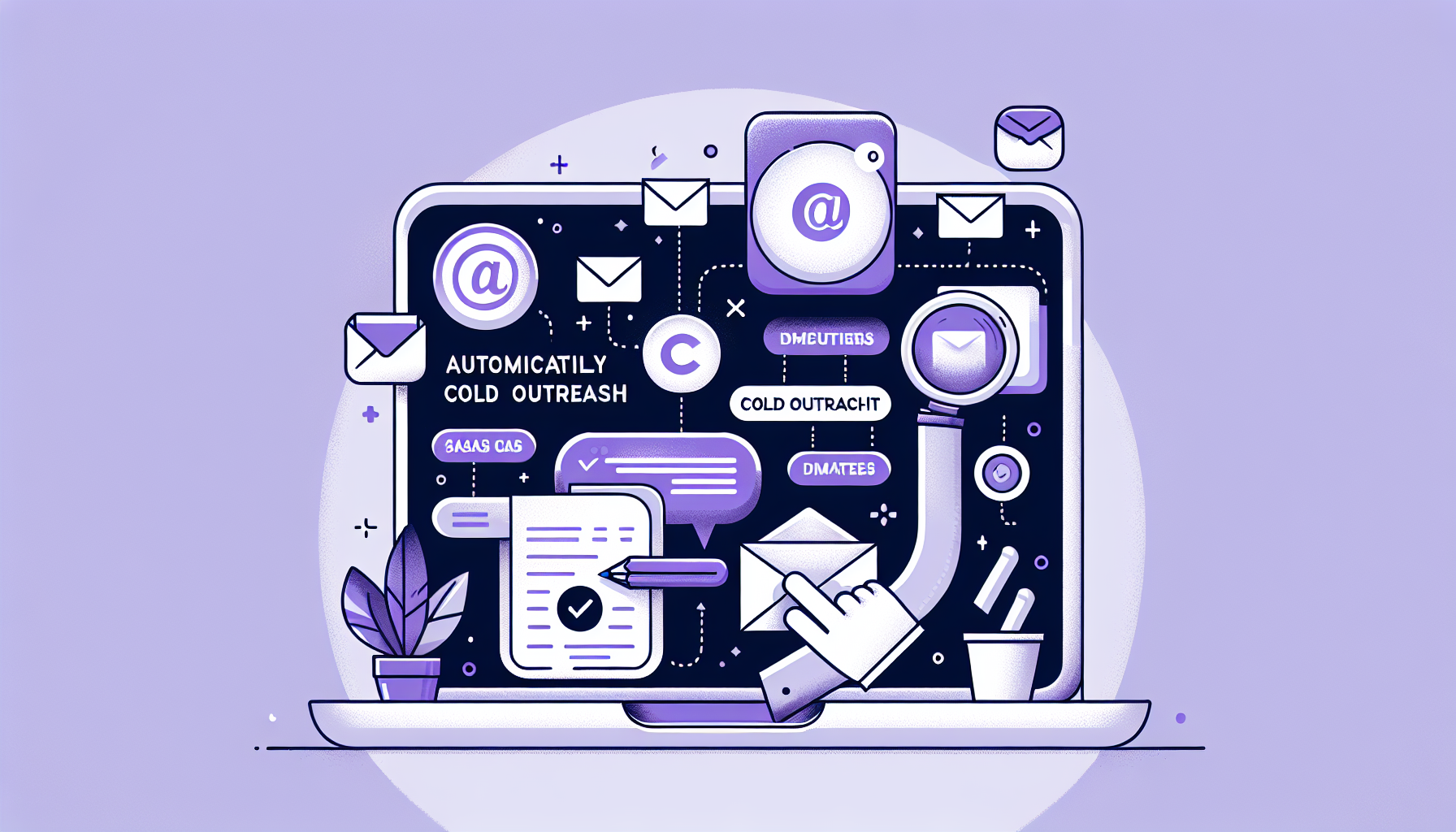 Professional illustration representing: Cold Outreach? Automatic Delete. Here's Why That's Smart.