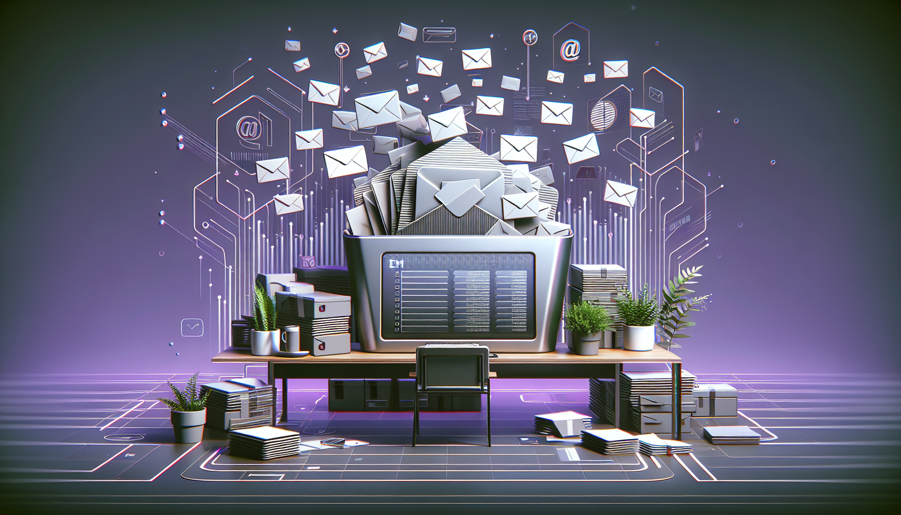 Professional illustration representing: Inbox Zero is a Myth (Unless You Block Sales Emails)