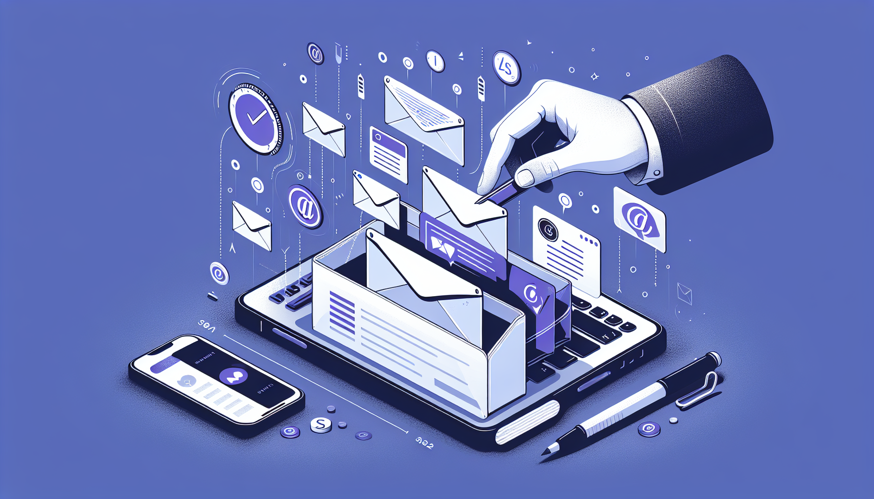 Professional illustration representing: I Get 15 Sales Emails a Day. Here's What I Do About It.