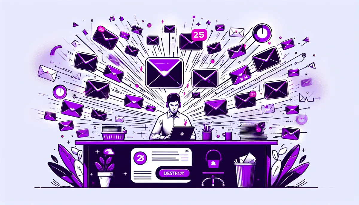 Professional illustration representing: The 25 Emails Destroying Your Focus Right Now