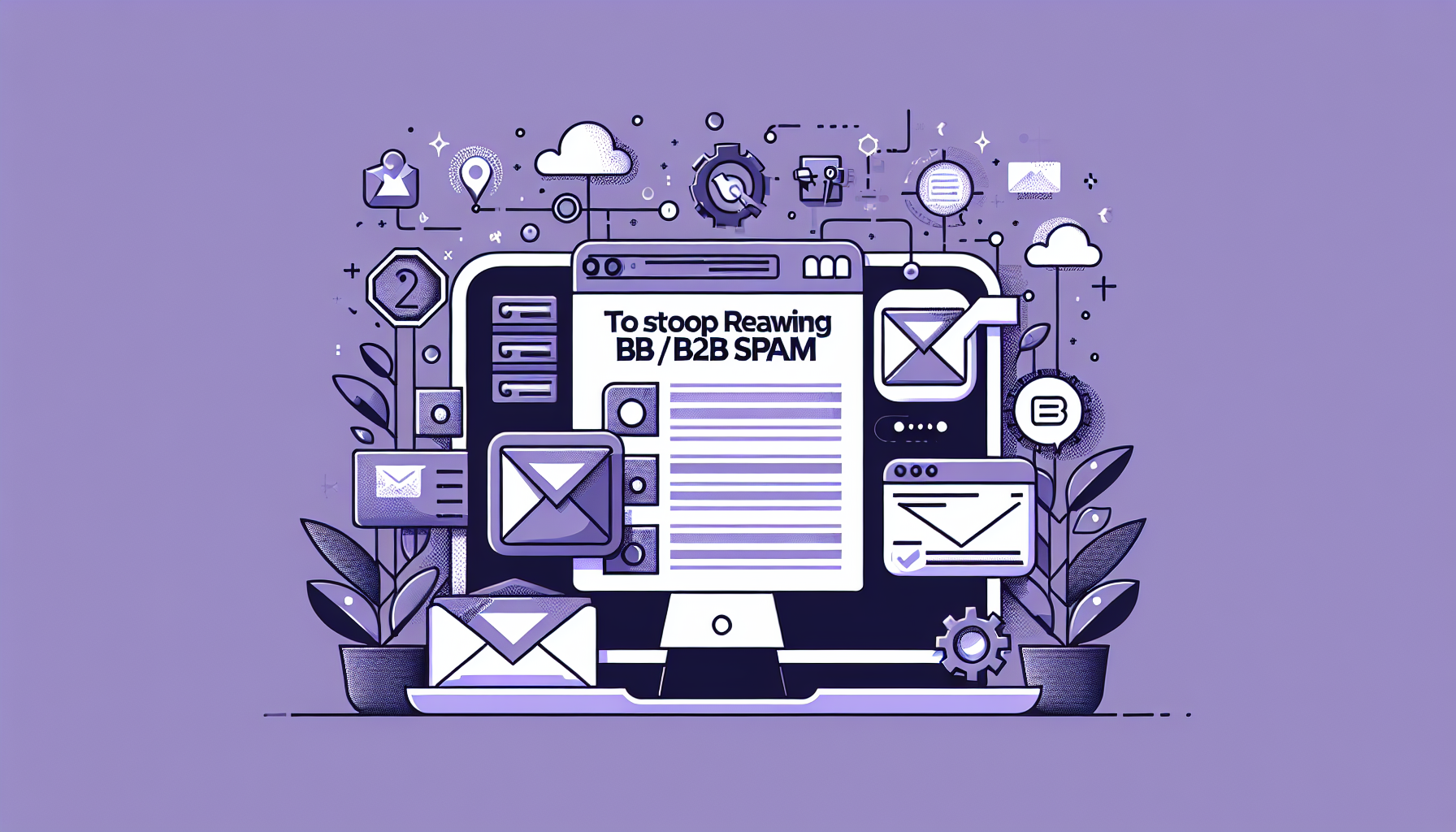Professional illustration representing: I Stopped Reading B2B Spam. Best Decision Ever.