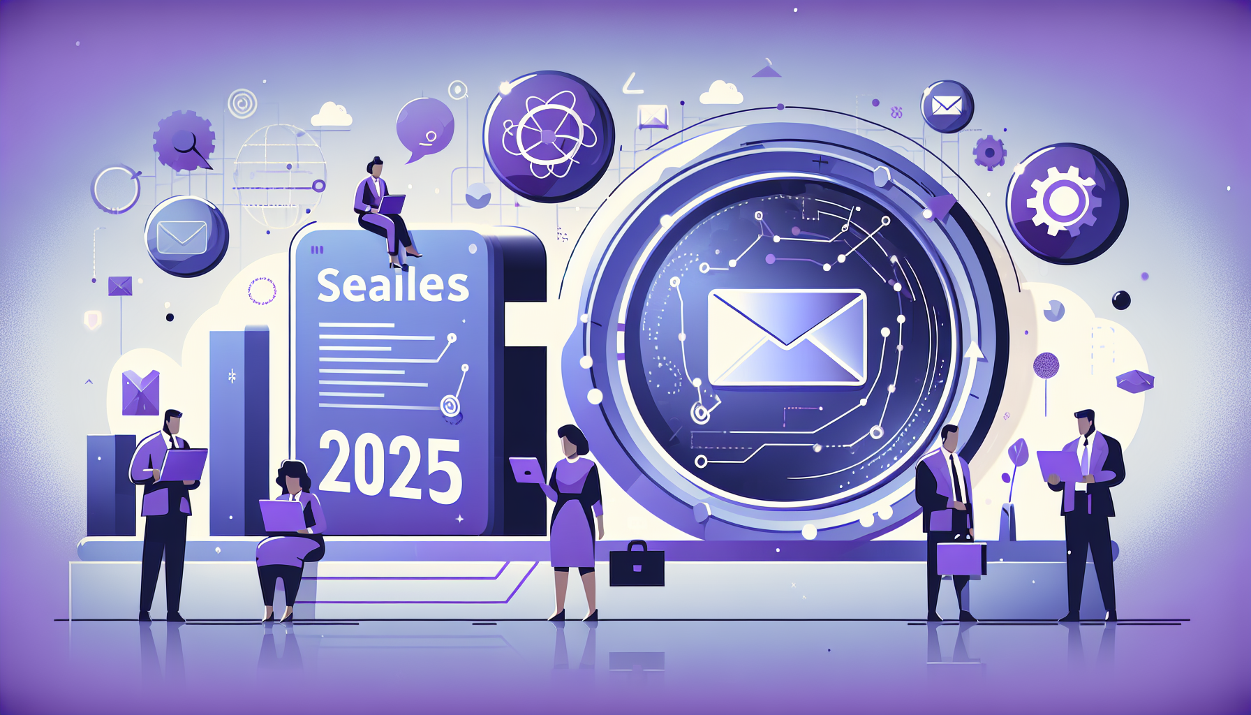Professional illustration representing: The Brutal Truth About Sales Emails in 2025