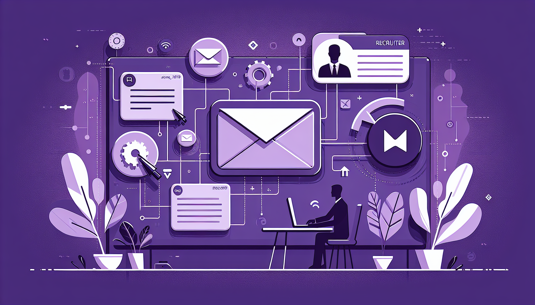 Professional illustration representing: You're Drowning in Recruiter Messages—Here's Your Lifeline