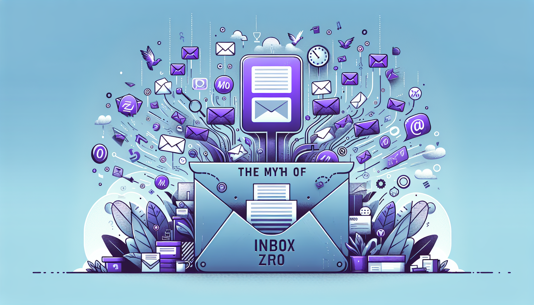 Professional illustration representing: Inbox Zero is a Myth (Unless You Block Recruiter Messages)