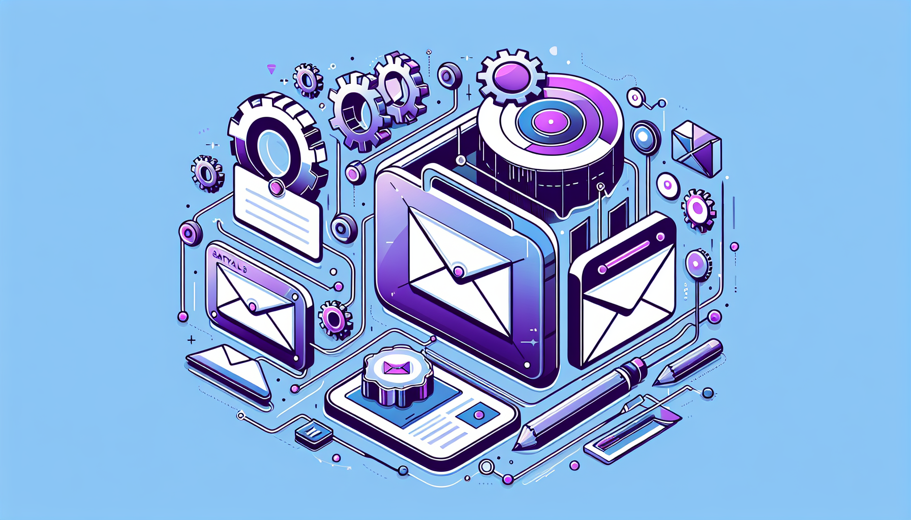 Professional illustration representing: Sales Emails? I Don't Even See Them Anymore. Here's My System.