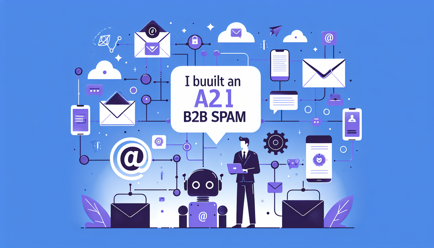 Professional illustration representing: I Built an AI to Fight B2B Spam. Here's What Happened.