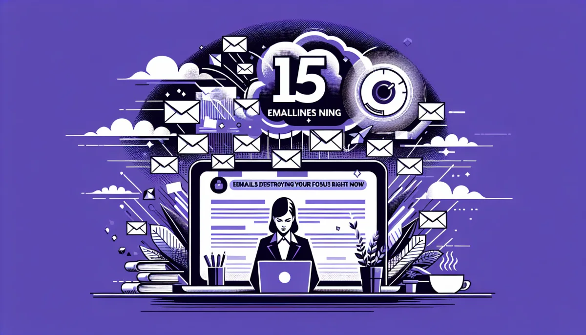 Professional illustration representing: The 15 Emails Destroying Your Focus Right Now