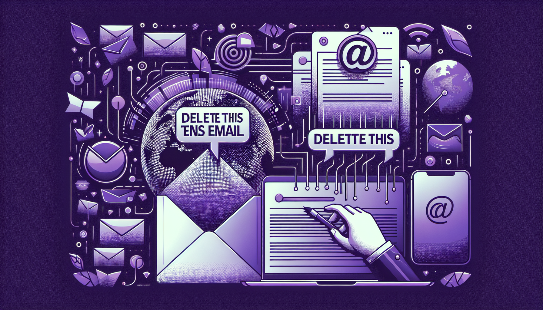 Professional illustration representing: The 25 Words That Scream 'Delete This Email'