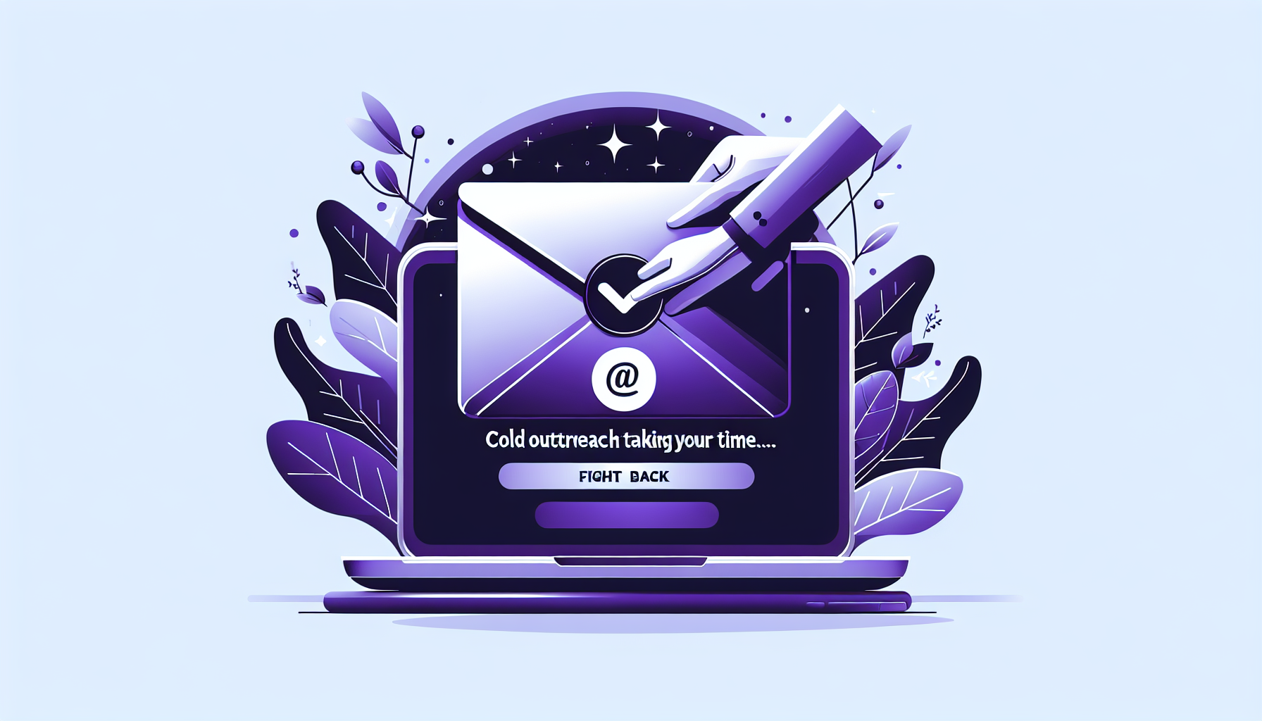 Professional illustration representing: Cold Outreach Are Stealing Your Time—Fight Back