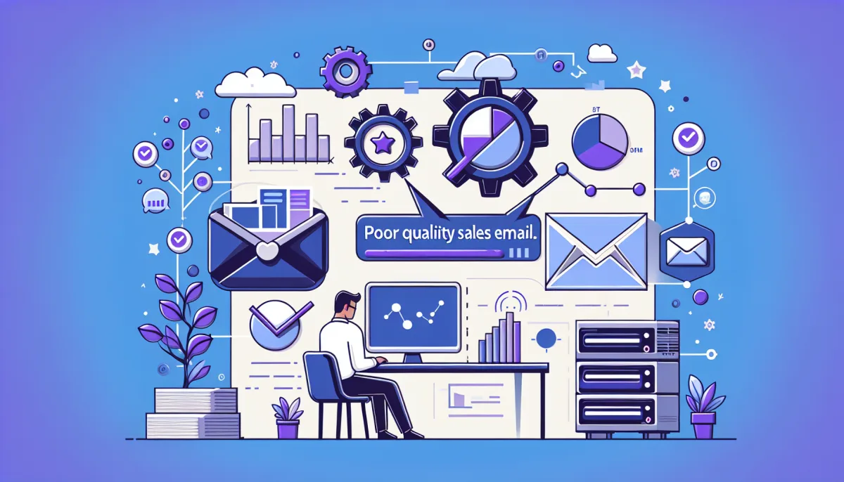 Professional illustration representing: I Analyzed 15 Sales Emails—They're All Garbage