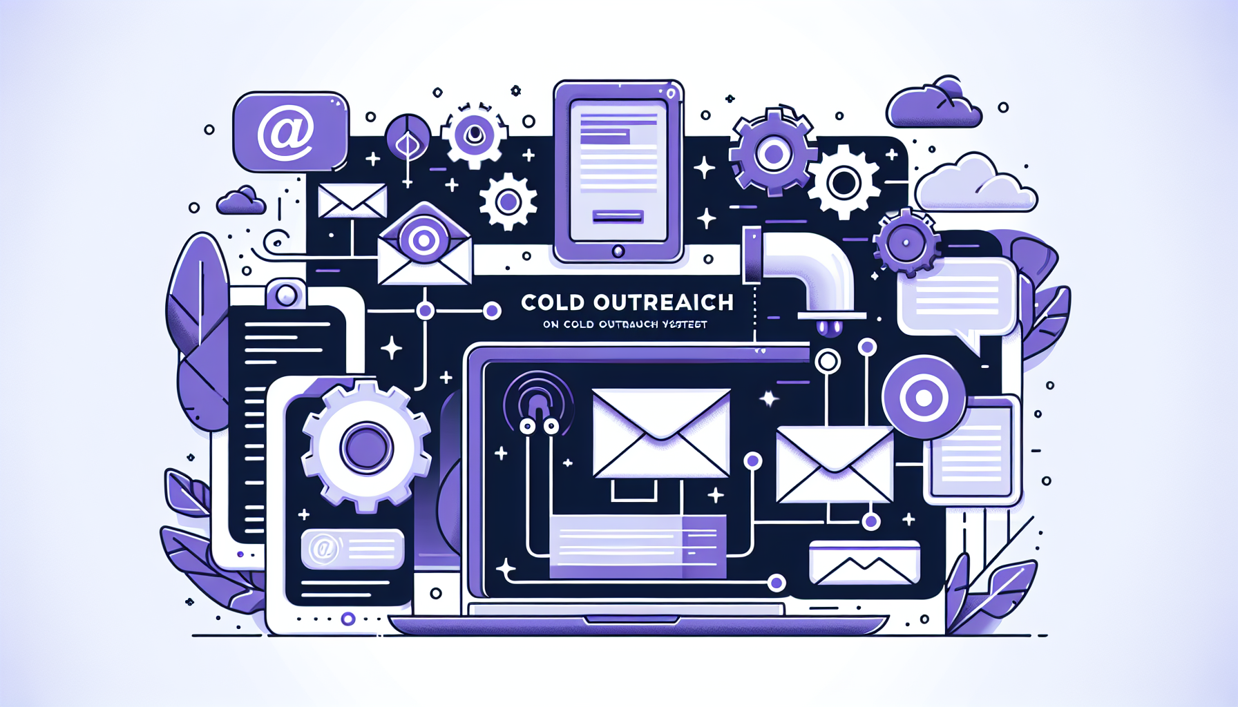 Professional illustration representing: Cold Outreach? I Don't Even See Them Anymore. Here's My System.