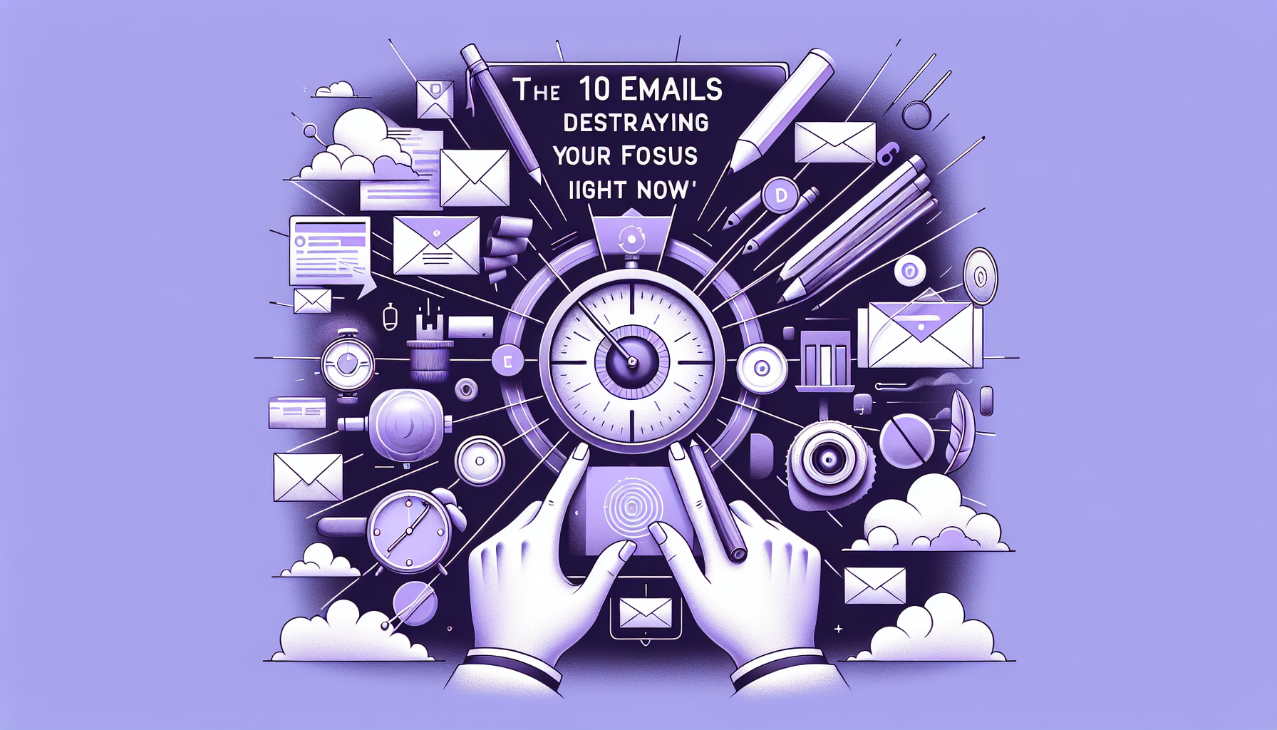 Professional illustration representing: The 10 Emails Destroying Your Focus Right Now