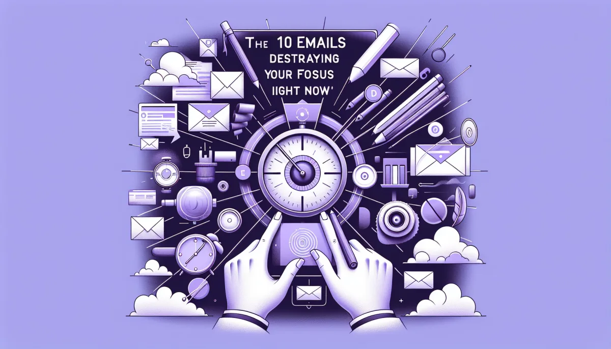 Professional illustration representing: The 10 Emails Destroying Your Focus Right Now