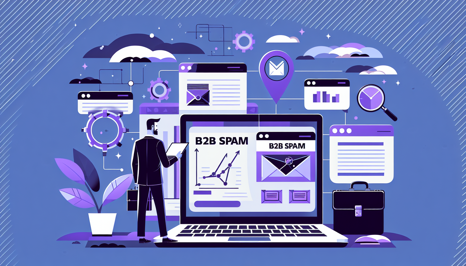 Professional illustration representing: I Analyzed 10 B2B Spam—They're All Garbage