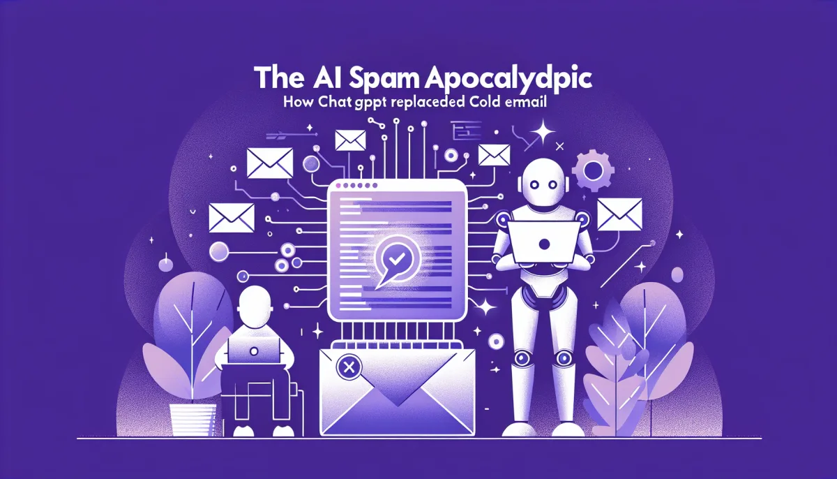 Professional illustration representing: The AI Spam Apocalypse: How ChatGPT Killed Cold Email